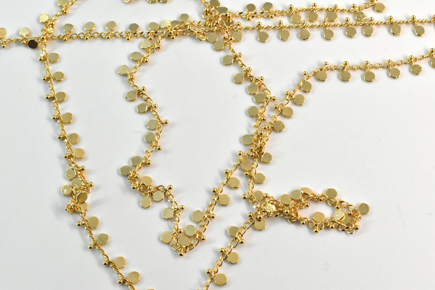 Chain, CJY-01GU, Gold Plated on Brass, 1 meter, Fashionable Chain, Brass Chain