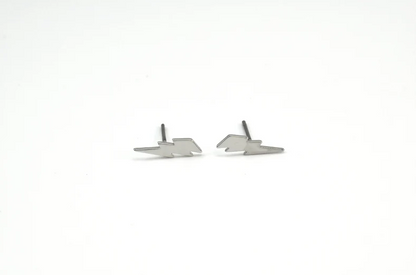 Earrings, EG-77R, 1 pair, Original Rhodium Plated Brass, 12x3mm, Nickel Free, Bolt Earrings, Titanium Post